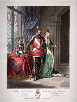 Ralph Nevill 1st Earl of Westmoreland. Lord of Raby Castle, Earl Marshall, Kt of the Garter and his second Wife Joan Beaufort.