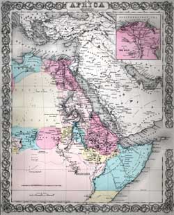 Map of North Eastern Africa