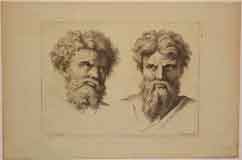 Pl. 22:  Raphael Potrait.  Moses Bust Studies.