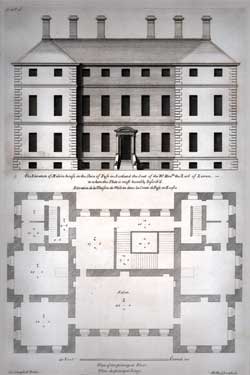 The Elevation of Melvin house in the Shire of Fyfe in Scotland... Vol. 2: Plate 50.