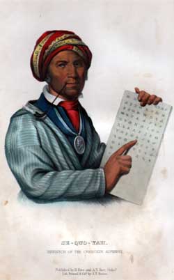 Se Quo Yah, Inventor of the Cherokee Alphabet.