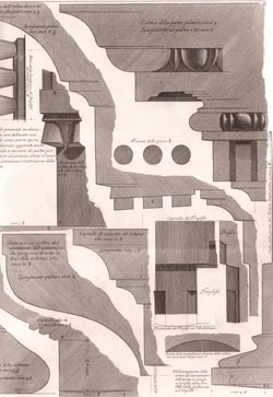 Vari profili di modanature (Various profiles of moldings).