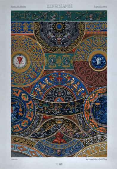 Renaissance, PL. LIX: Decor des Emaux Peints de Limoges et des Faiences Italiennes.