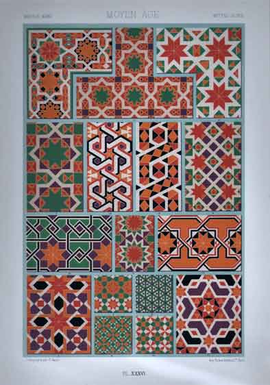 Moyen Age, PL. XXXVI: XII Siecle: Decorations en Mosaique