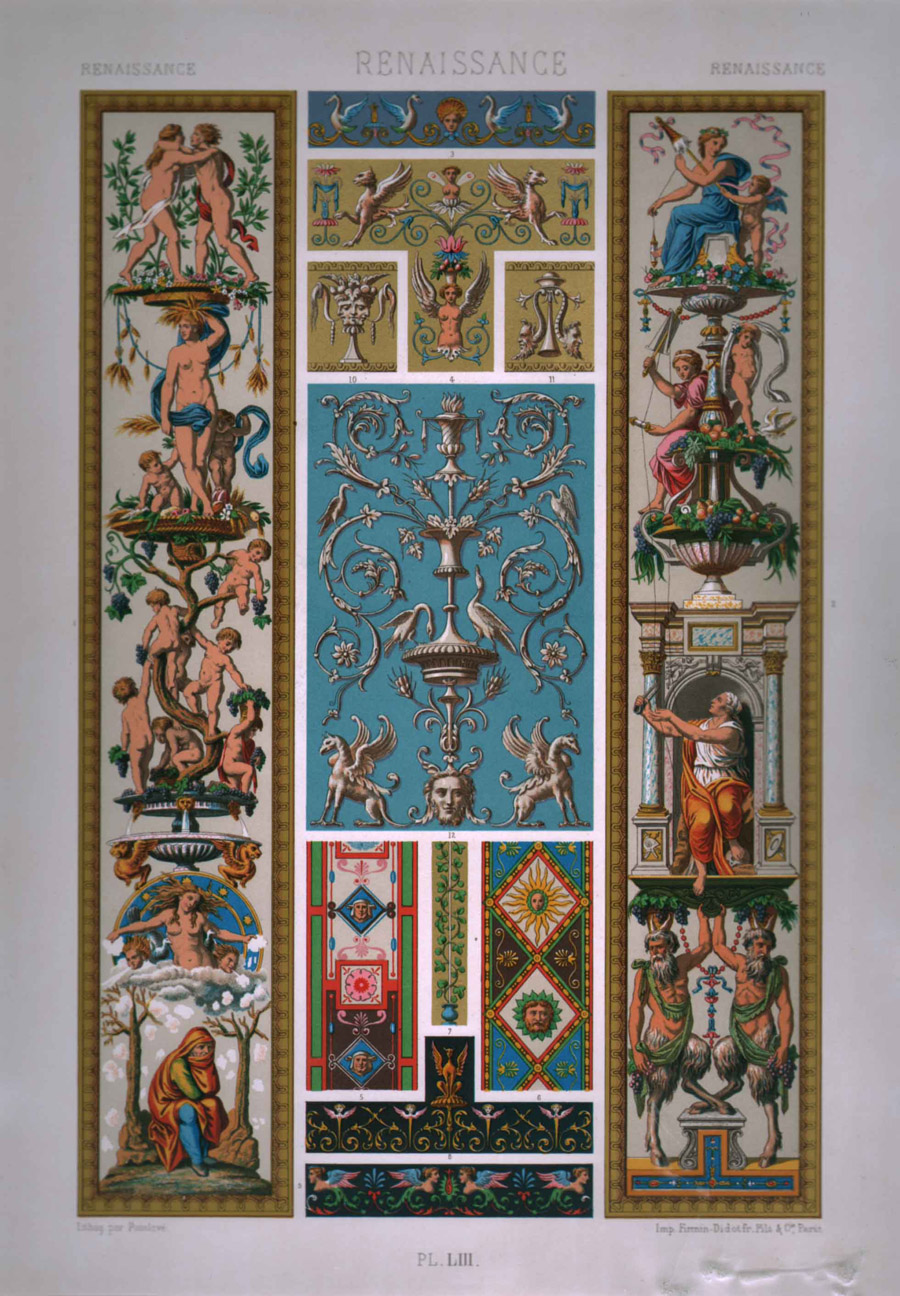 Renaissance, Pl. LIII: XVI Siecle: Fresques et Arabesques de Raphael, Loges du Vatican