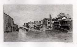 Works of Meisonnier; A Canal in Venice
