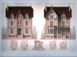 Villa a l’lsle - sur- Sorgues (Vaucluse) Plans, Elevations et Coupe par Mr. E. Auburtin, Archte 2e Partie; Pl 40